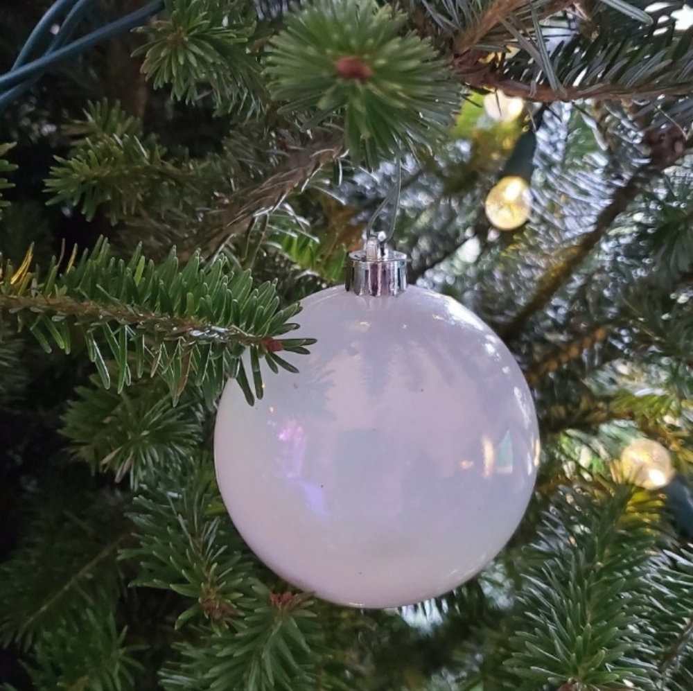 ❤️ Large Plain Pearl Effect Matte Designer Christmas Tree Ornament Decor